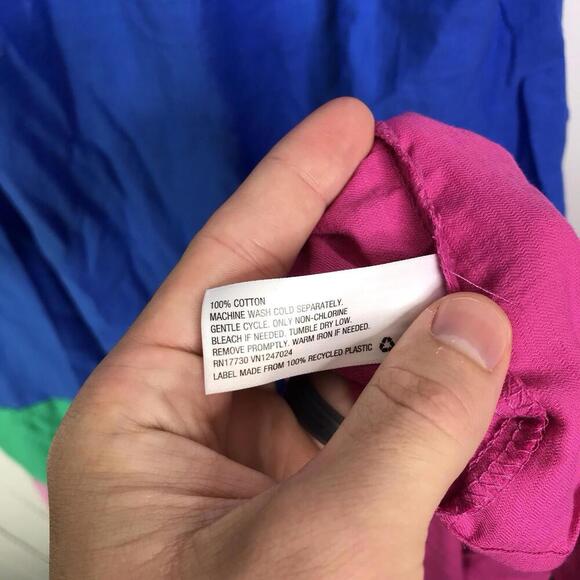 Ava Viv Dress Womens 1X Colorblock Colorful Pockets Cotton New Sundress - Picture 9 of 11